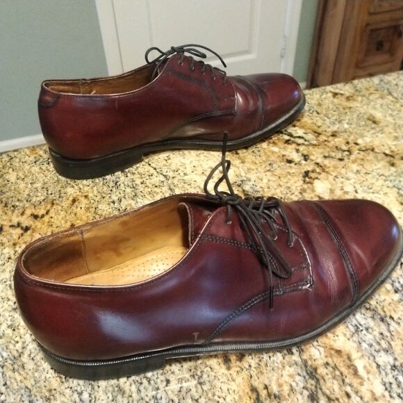 Cole Haan Memory Flex Comfort Burgundy Leather Lace Up Derby Dress Shoe Sz 9.5 - Picture 6 of 13